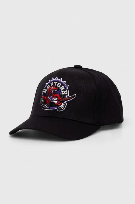 Кепка из смесовой шерсти Mitchell&Ness NBA TORONTO RAPTORS цвет чёрный с аппликацией