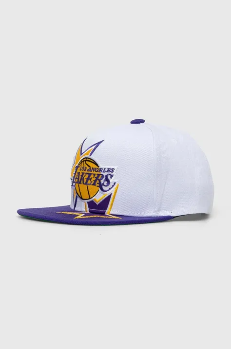 Mitchell&Ness berretto da baseball NBA LOS ANGELES LAKERS colore bianco con applicazione
