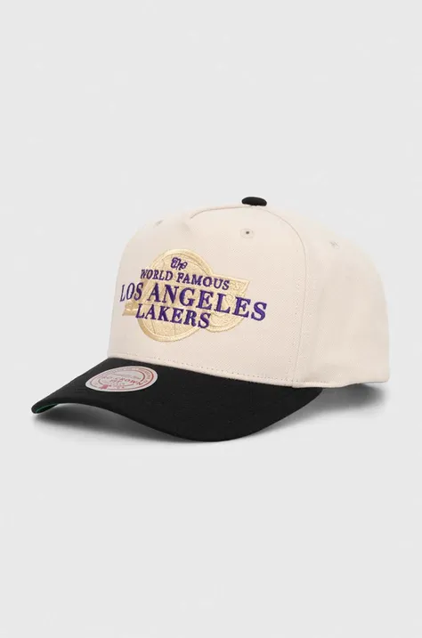 Mitchell&Ness berretto da baseball NBA LOS ANGELES LAKERS colore beige con applicazione
