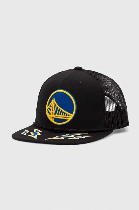 Mitchell&Ness czapka z daszkiem NBA GOLDEN STATE WARRIORS kolor czarny z aplikacją