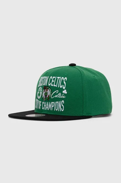 Καπέλο Mitchell&Ness NBA BOSTON CELTICS χρώμα: πράσινο