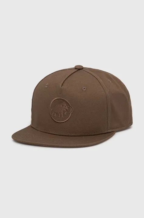 Βαμβακερό καπέλο του μπέιζμπολ Mammut χρώμα: καφέ