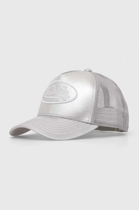 Von Dutch berretto da baseball colore argento con applicazione