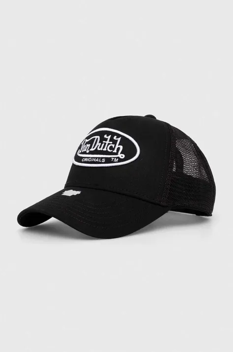 Von Dutch berretto da baseball colore nero con applicazione