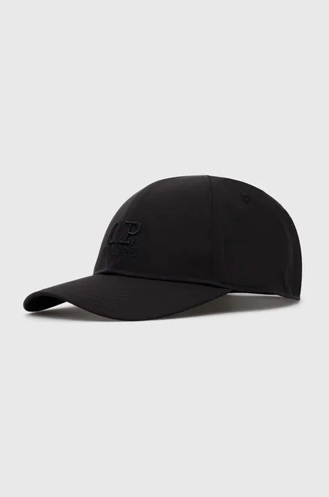 Καπέλο C.P. Company Chrome-R Logo Cap χρώμα: μαύρο, 16CMAC147A005904A