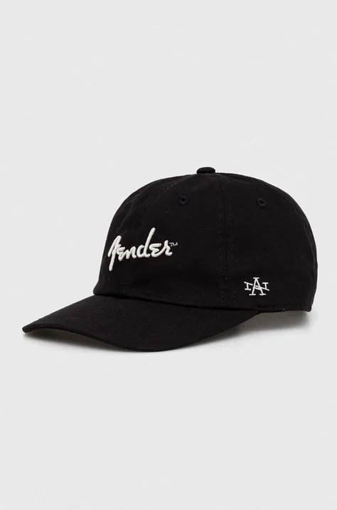 Bombažna bejzbolska kapa American Needle Fender črna barva