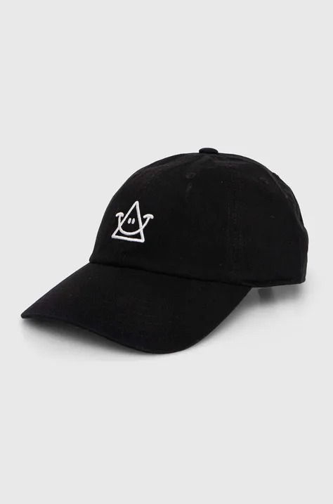 Βαμβακερό καπέλο του μπέιζμπολ Peak Performance χρώμα: μαύρο