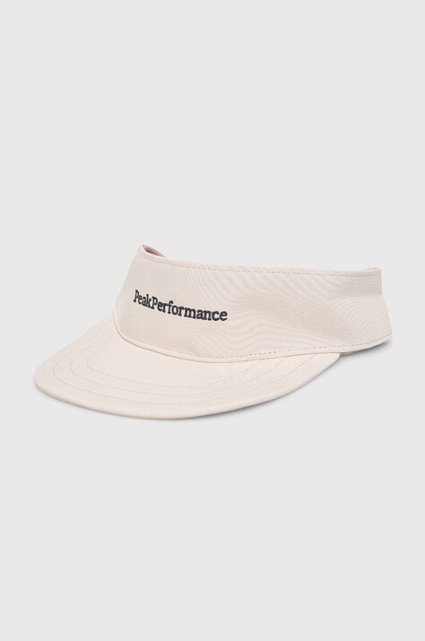 Peak Performance sapca cozoroc culoarea bej, cu imprimeu