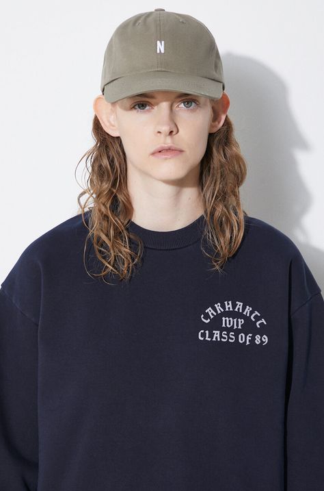 Βαμβακερό καπέλο του μπέιζμπολ Norse Projects Twill Sports Cap χρώμα: πράσινο, N80.0001.8076