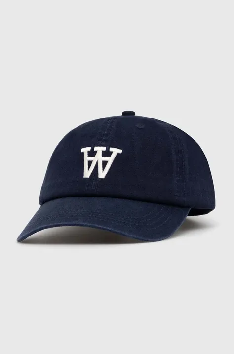 Norse Projects șapcă de baseball din bumbac Felt N Twill Sports Cap culoarea albastru marin, cu imprimeu, N80.0128.7004
