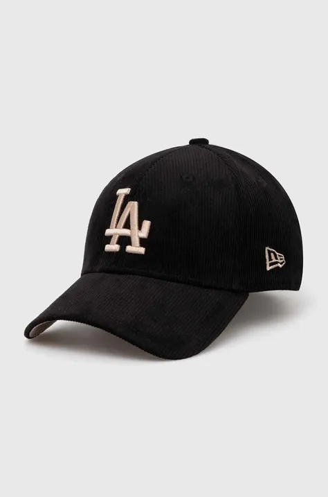 New Era czapka z daszkiem 9Forty Los Angeles Dodgers kolor czarny z aplikacją 60435070