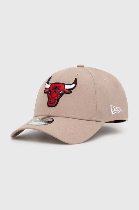 Kšiltovka New Era 9Forty Chicago Bulls béžová barva, s aplikací, 60435239