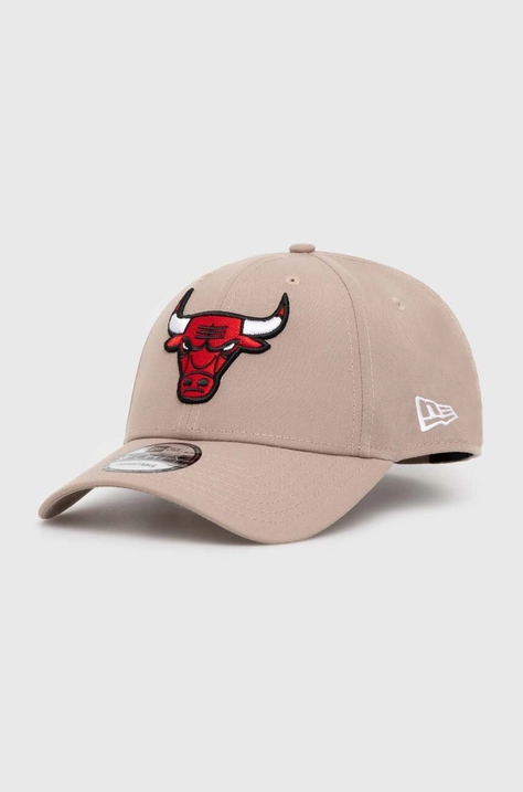 New Era czapka z daszkiem 9Forty Chicago Bulls kolor beżowy z aplikacją 60435239