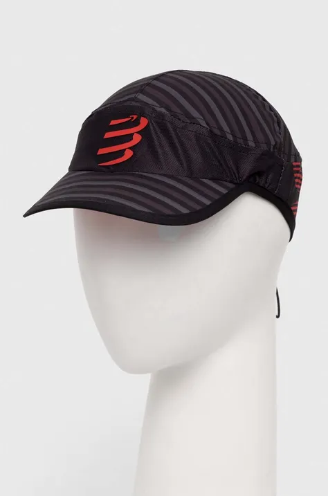 Kapa s šiltom Compressport Pro Racing Cap črna barva, CU00003B
