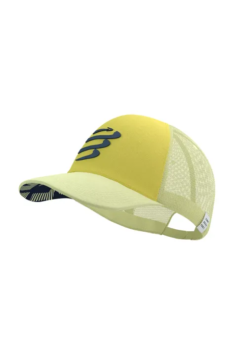 Šiltovka Compressport Trucker Cap žltá farba, vzorovaná, XHWU4190