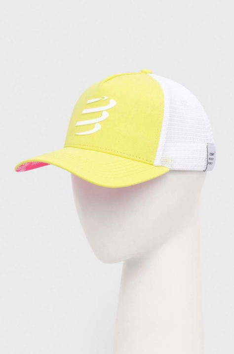 Kapa sa šiltom Compressport Trucker Cap boja: žuta, s uzorkom, XHWU4190