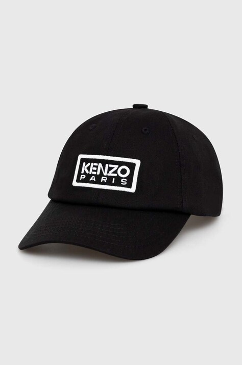 Bavlněná baseballová čepice Kenzo černá barva, s aplikací, FE58AC711F32.99