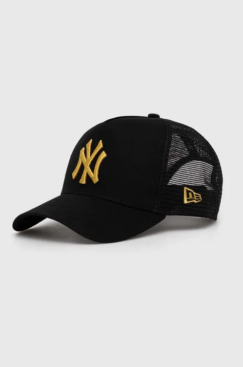 New Era czapka z daszkiem NEW YORK YANKEES kolor czarny z aplikacją 60503581