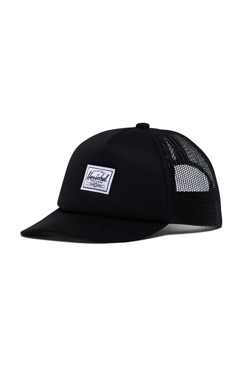 Кепка Herschel Baby Whaler Mesh Cap цвет чёрный однотонная