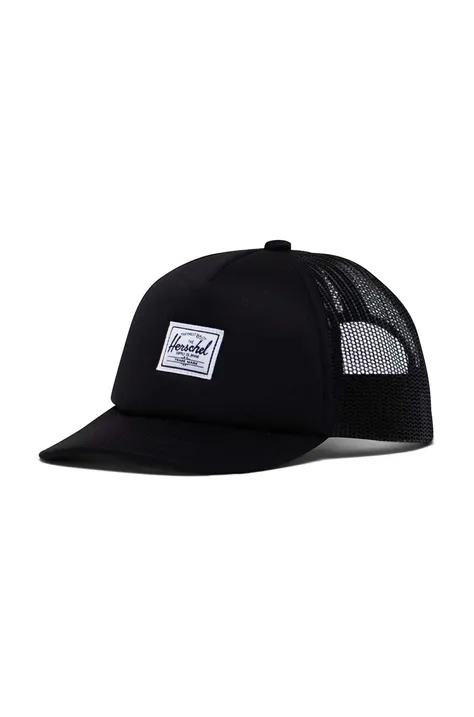 Καπέλο Herschel Baby Whaler Mesh Cap χρώμα: μαύρο