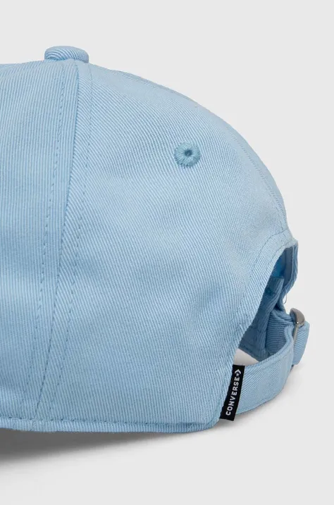 Converse czapka z daszkiem kolor niebieski z aplikacją 10022134-A45