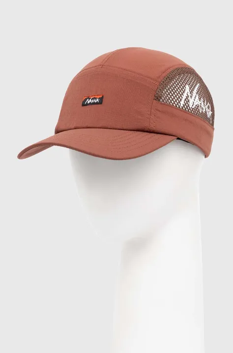 Nanga baseball cap Dotair® Mesh Jet Cap brown color smooth NA2411.3B906.A