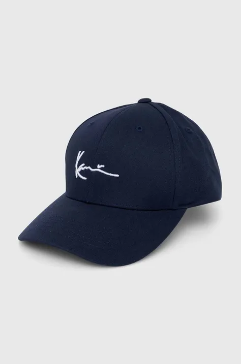 Хлопковая кепка Karl Kani цвет синий с аппликацией 7030245