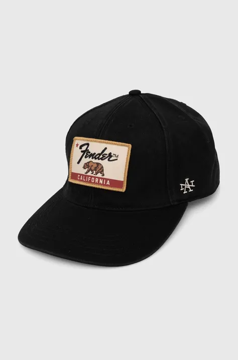 Βαμβακερό καπέλο του μπέιζμπολ American Needle Fender χρώμα: μαύρο, SMU702B
