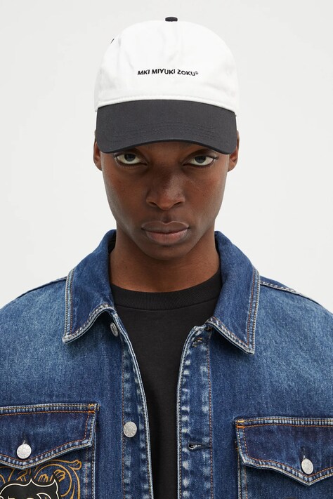Бавовняна бейсболка MKI MIYUKI ZOKU Classic Ball Cap колір бежевий з аплікацією CLASSIC.BALL.CAP