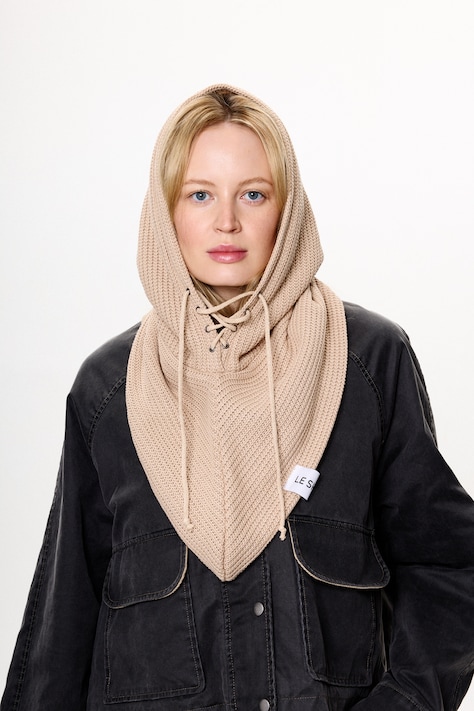 LE SH KA headwear Kukla LE SH KA headwear Beige Balaclava béžová farba
