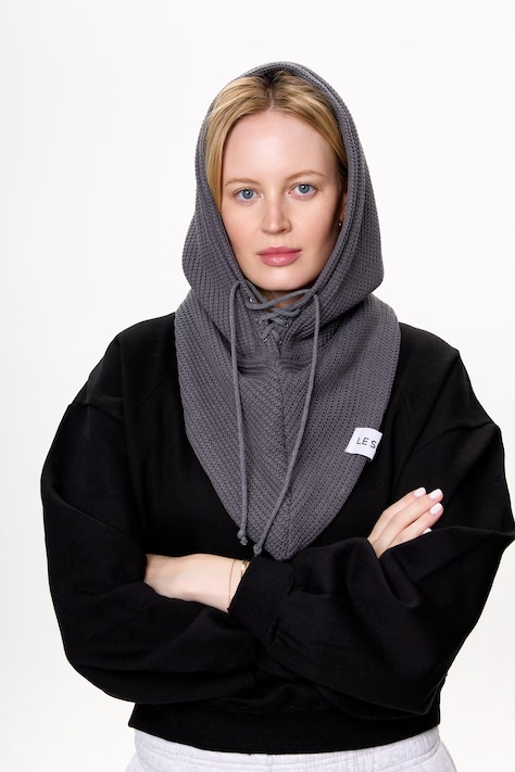 LE SH KA headwear Μπαλακλάβα λαιμού LE SH KA headwear Grey Balaclava χρώμα: γκρι