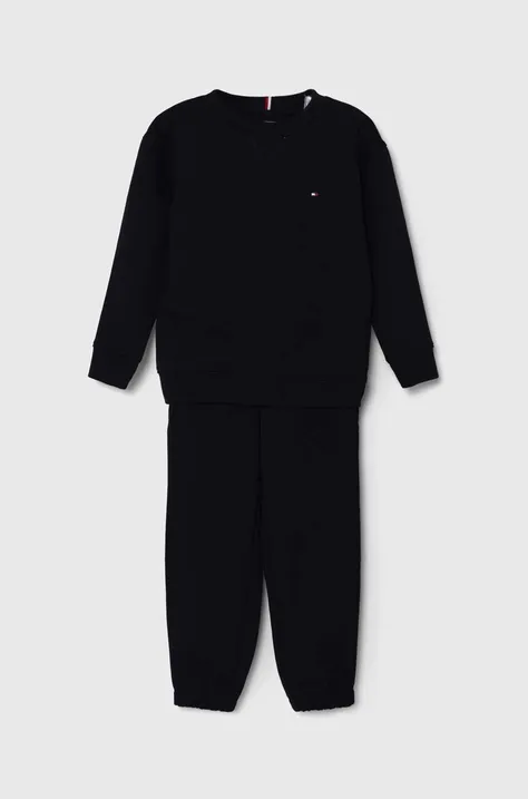 Παιδική φόρμα Tommy Hilfiger χρώμα: μαύρο