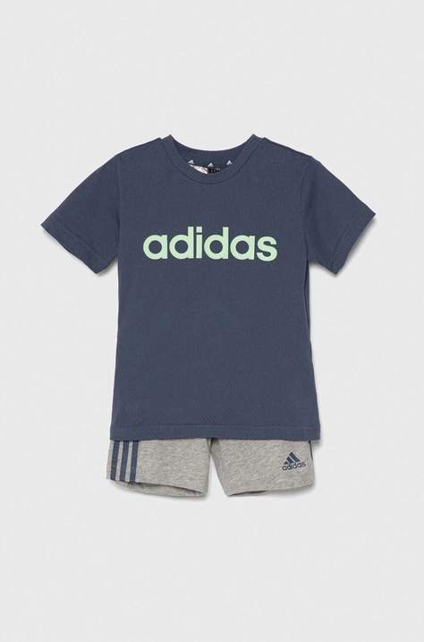 adidas set de bumbac pentru copii culoarea gri