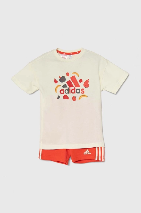 Komplet za dojenčka adidas rdeča barva