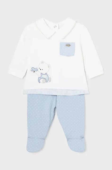 Mayoral Newborn set per neonati in misto lino colore blu