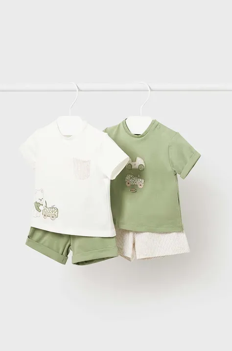Mayoral Newborn komplet niemowlęcy 2-pack kolor zielony