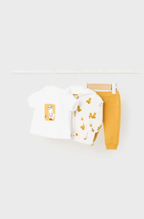 Mayoral Newborn dres niemowlęcy kolor żółty