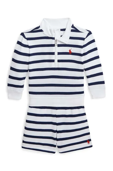 Pamučni komplet za bebe Polo Ralph Lauren boja: tamno plava, 320942256001