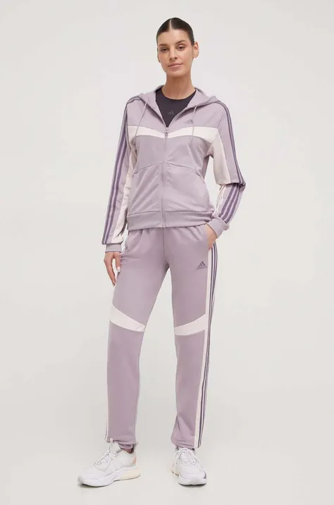 Спортивный костюм adidas женский цвет фиолетовый