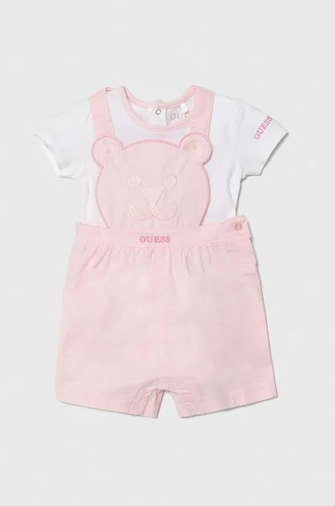 Комплект для немовлят Guess колір рожевий