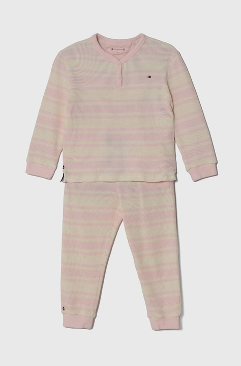 Tommy Hilfiger completo in cotone neonato/a colore rosa