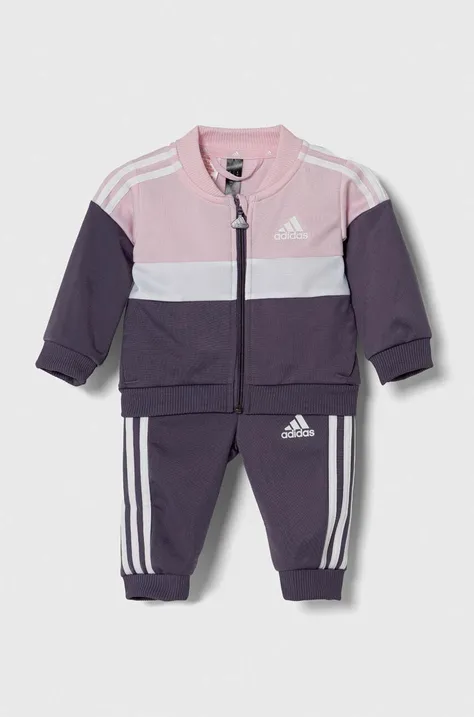 Cпортивний костюм для немовлят adidas колір фіолетовий