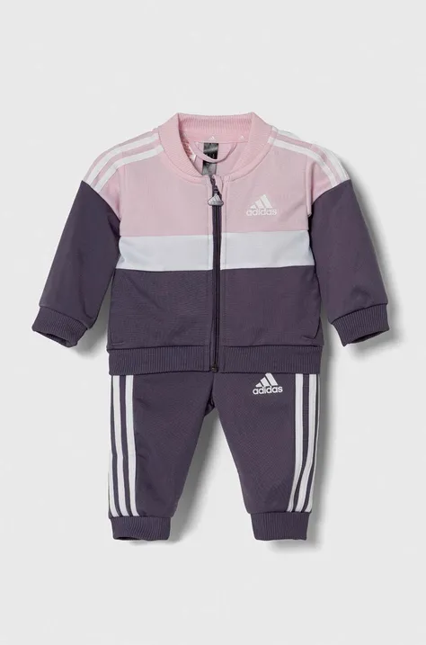 Tepláková súprava pre bábätká adidas fialová farba