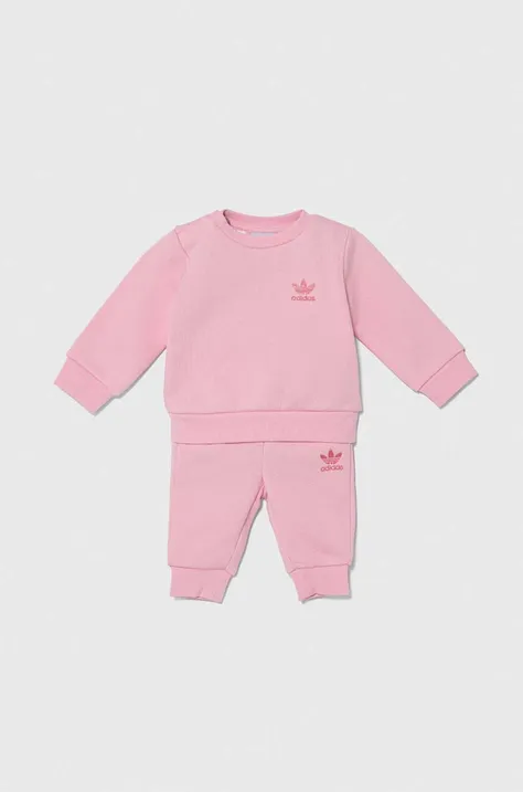 Σετ μωρού adidas Originals χρώμα: ροζ