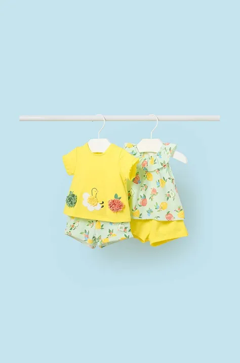 Mayoral Newborn komplet niemowlęcy kolor żółty