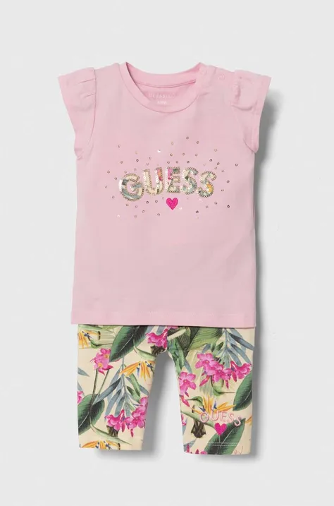 Komplet za bebe Guess boja: ružičasta