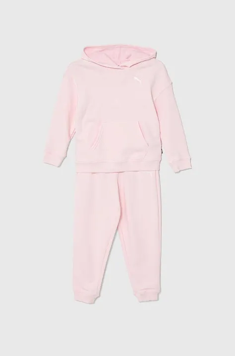 Detská tepláková súprava Puma Loungewear Suit TR G ružová farba
