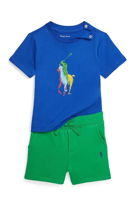 Sada pre bábätká Polo Ralph Lauren tmavomodrá farba