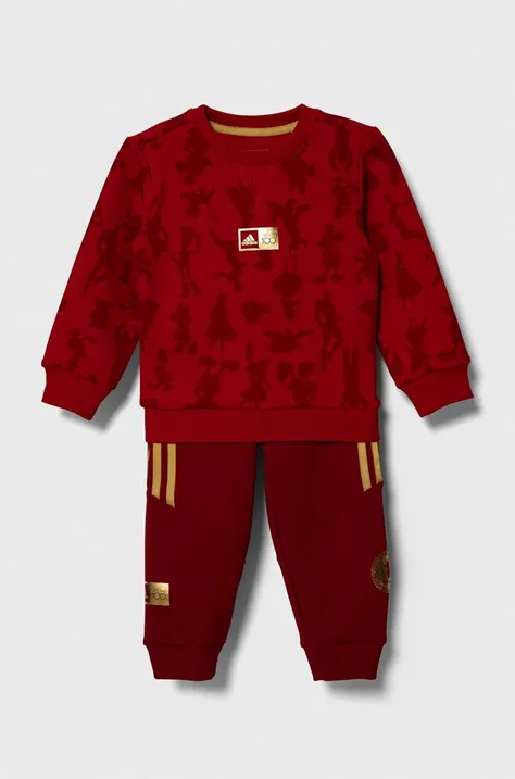 Дитячий спортивний костюм adidas колір бордовий