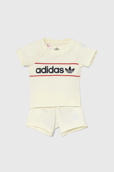 Σετ μωρού adidas Originals χρώμα: μπεζ